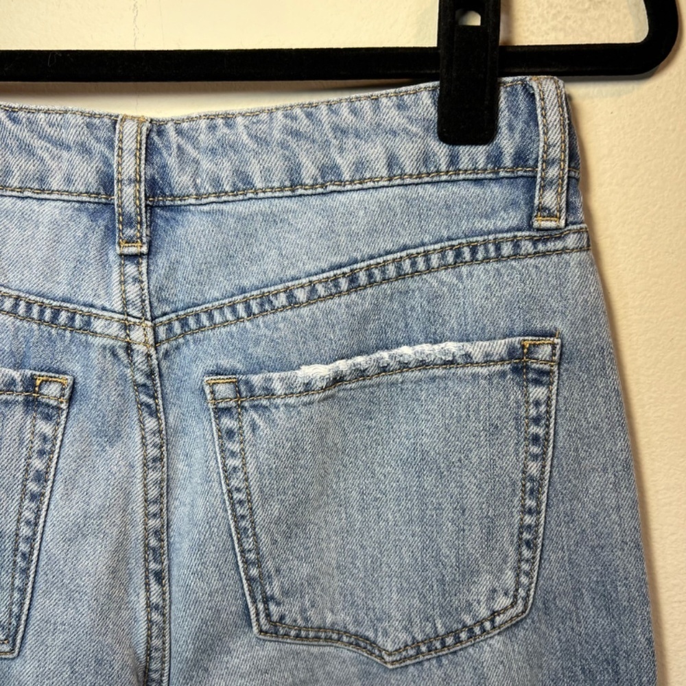 Lovervet by Vervet High Rise Crop Dad Jeans Light Wash Denim Causal Modern 25x26 - Picture 11 of 13